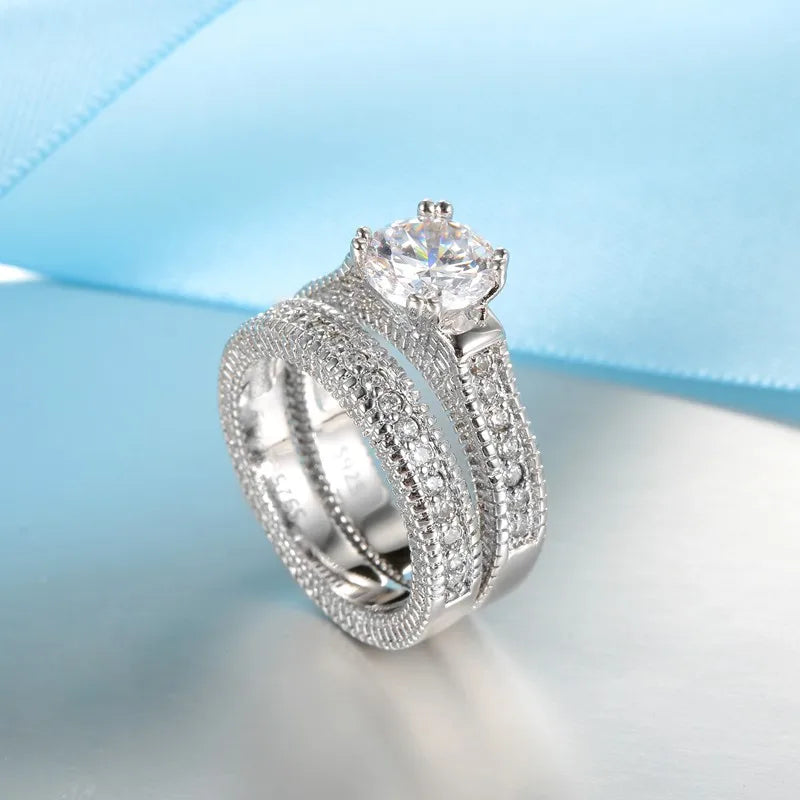 ForeverBond β 925 Silver Couple Rings Set
