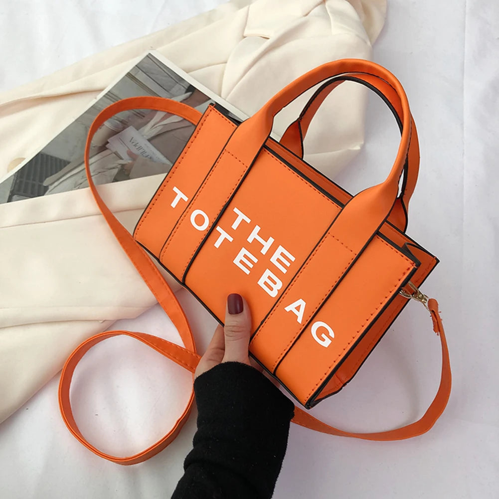 LetterLuxe – Women’s PU Leather Shoulder Tote Bag