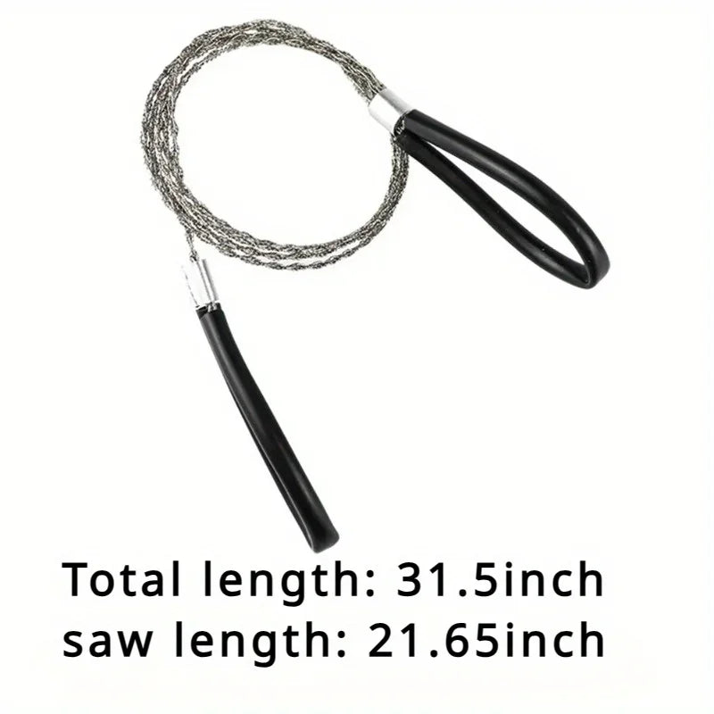 Portable Stainless Steel Wire Saw β Pocket Survival Tool with Finger Handles