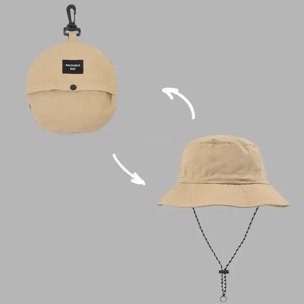 Quick-Dry Sunproof Bucket Hat β Waterproof & Packable Hiking Hat