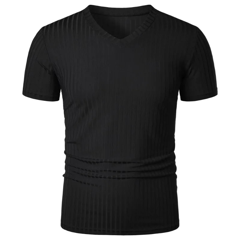 RibMax V-Tee – Stretch Muscle Fit T-Shirt