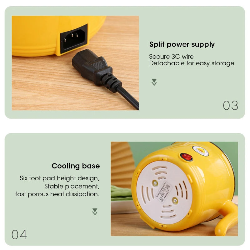 1.8L Multifunction Electric Skillet β Non-Stick Stew & Hot Pot for 1β2 People
