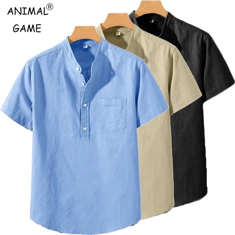 AirStand – Men’s Stand Collar Cotton Tee