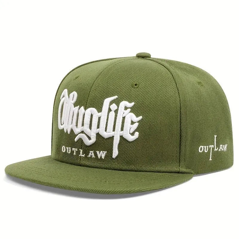 Thug Life Embroidered Snapback Cap β Adjustable Hip-Hop Baseball Hat for Adults