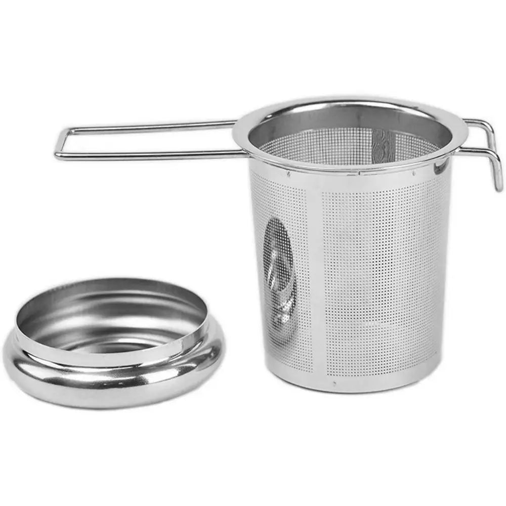 Tea Strainer β 304 Stainless Steel Brewer with Lid & Handles