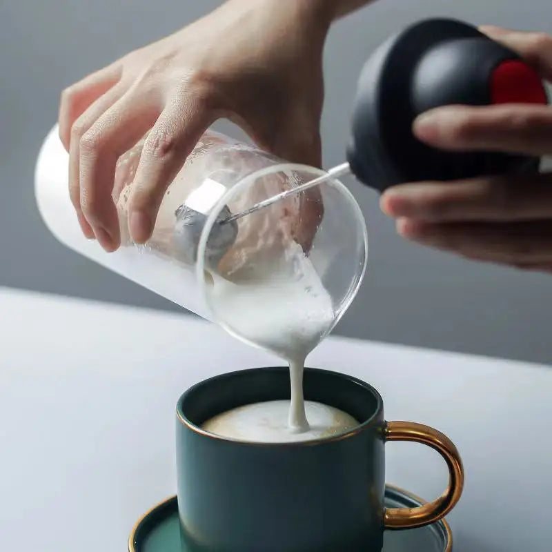 Electric Milk Frother Cup β Portable Battery-Operated Foamer & Coffee Foam Maker