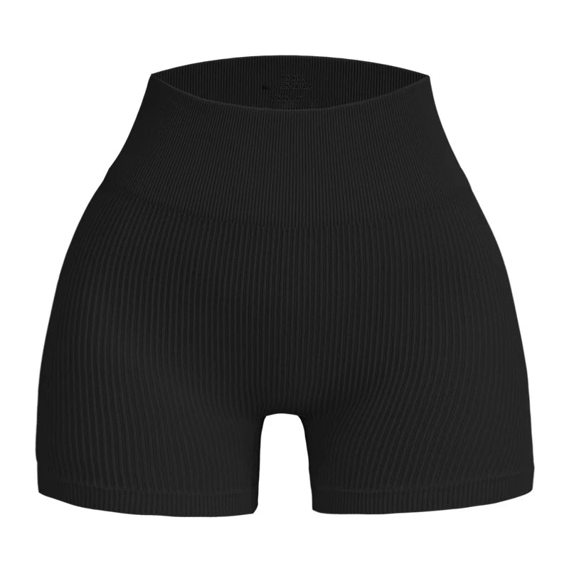 Seamless Sexy Gym Shorts β Striped Compression Activewear