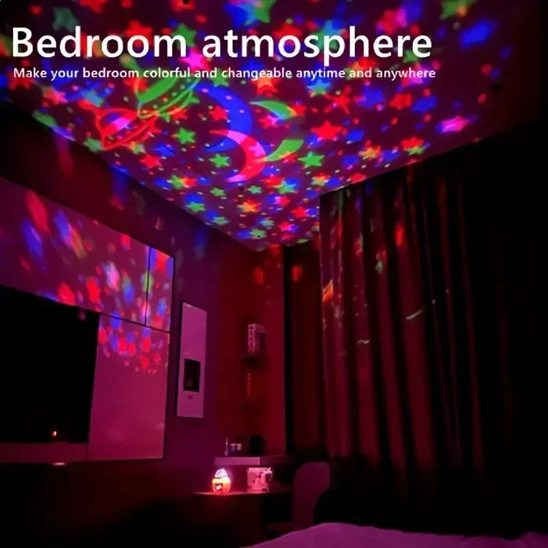 StarGlow Magic โ USB Rechargeable Rotating Night Light Projector