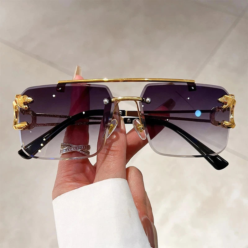 RetroEdge β Frameless Unisex UV400 Fashion Sunglasses