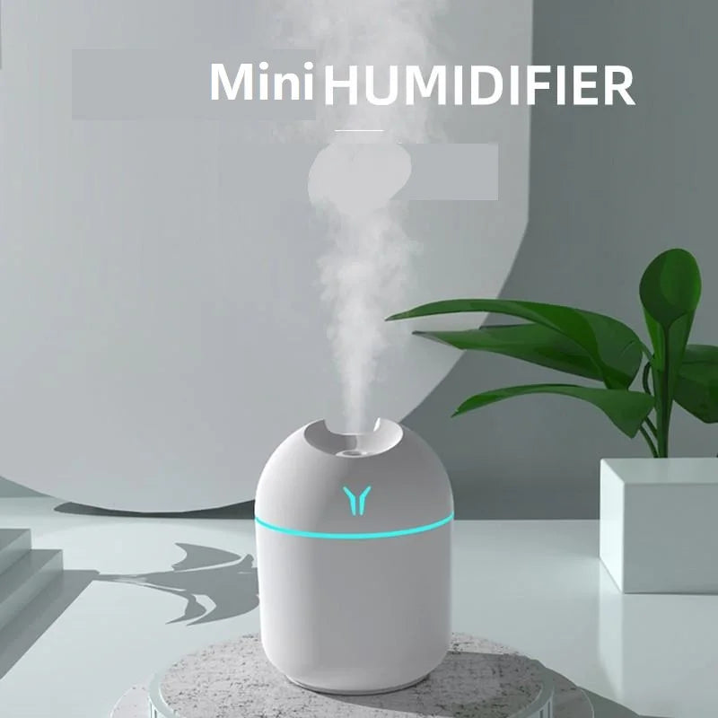AromaGlow β 250ML USB Mini Humidifier & Essential Oil Diffuser with LED Light