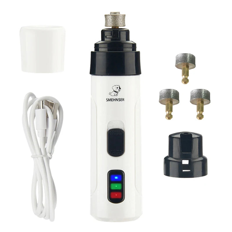 Rechargeable Electric Pet Nail Grinder – USB Charging Nail Trimmer for Dogs & Cats