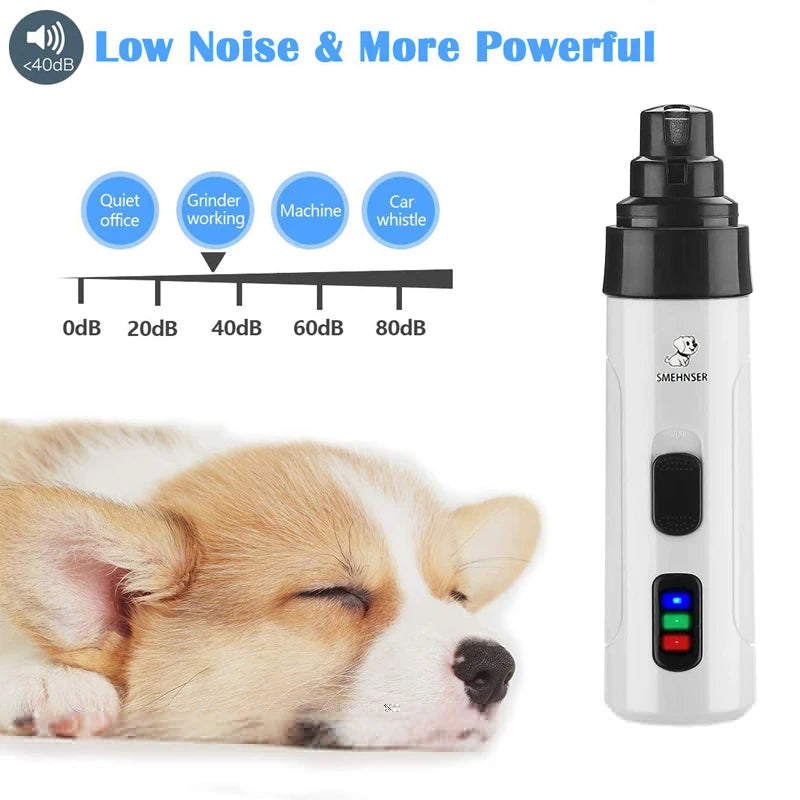 Rechargeable Electric Pet Nail Grinder – USB Charging Nail Trimmer for Dogs & Cats