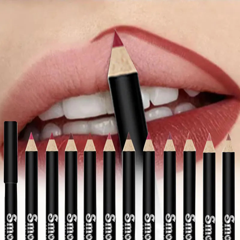 LineLuxe – 12-Color Waterproof Lip Liner Pen Set