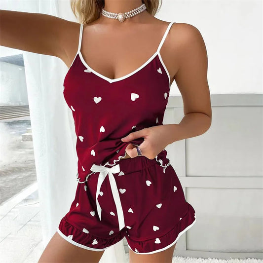 BreezyBloom – Plus Size Summer Pajama Set
