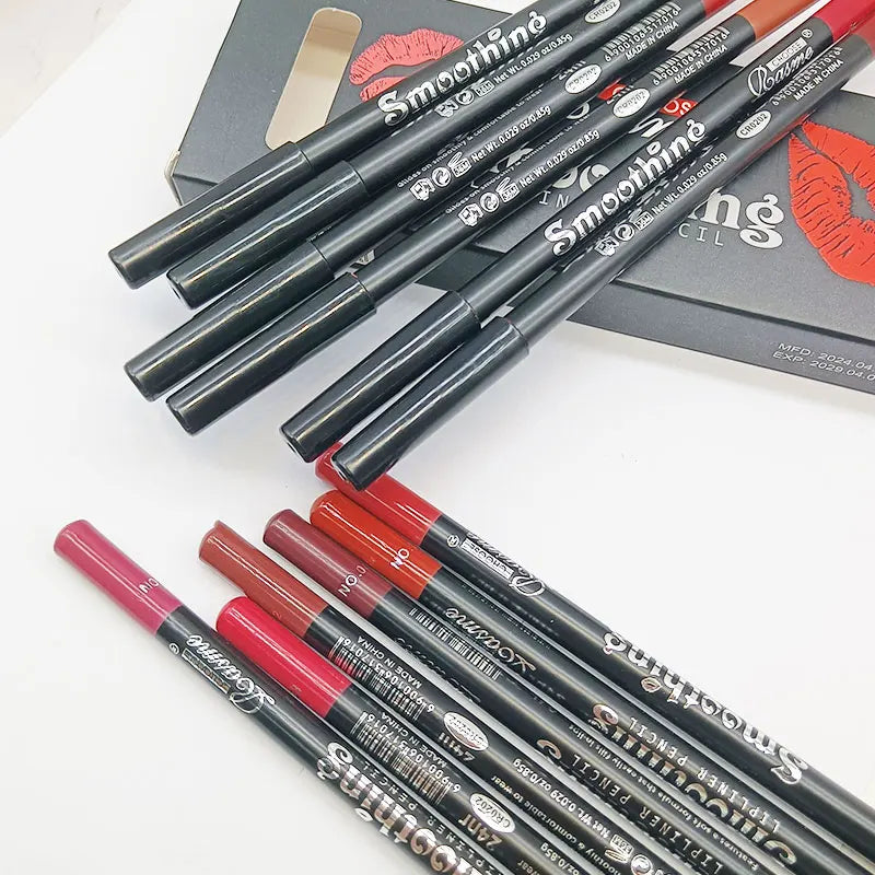 LineLuxe – 12-Color Waterproof Lip Liner Pen Set