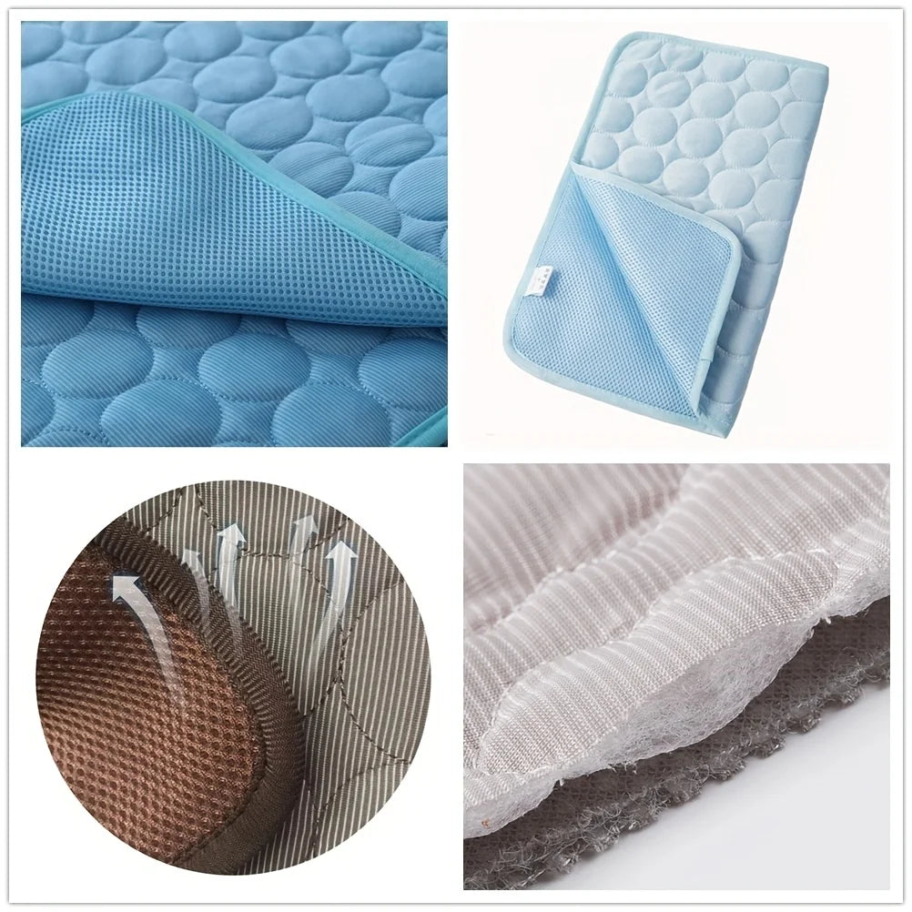 Summer Dog Cooling Mat – Extra Large Cold Bed for Dogs & Cats