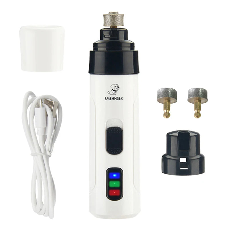 Rechargeable Electric Pet Nail Grinder – USB Charging Nail Trimmer for Dogs & Cats