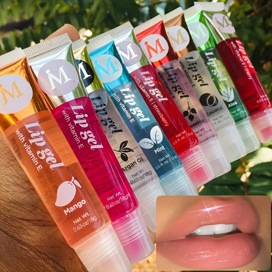 6-Piece Lip Oil Gloss Set – Moisturizing & Plumping with Natural Flavors