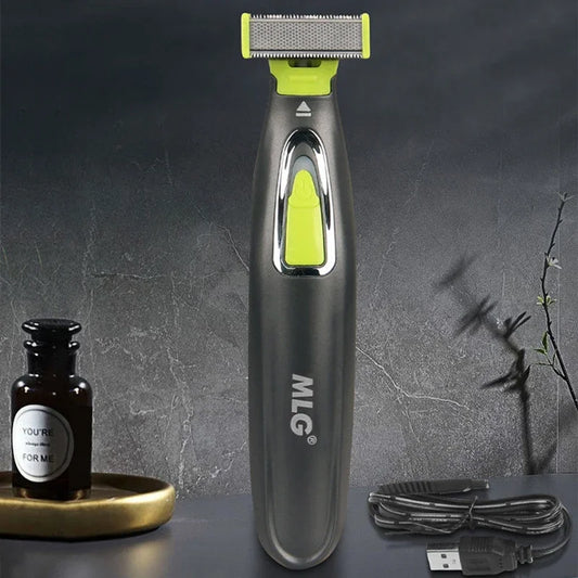 MLG Portable Electric Shaver & Full Body Trimmer – USB Rechargeable with T-Shaped Blade
