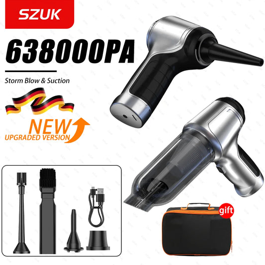 SZUK 638000Pa Car Vacuum Cleaner – Wireless Powerful Suction & Blower for Car & Home