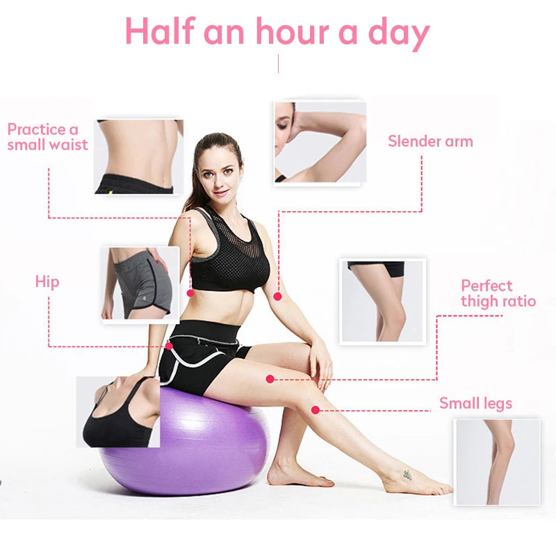 Anti-Burst Yoga Ball – PVC Balance & Exercise Ball (45–85cm)