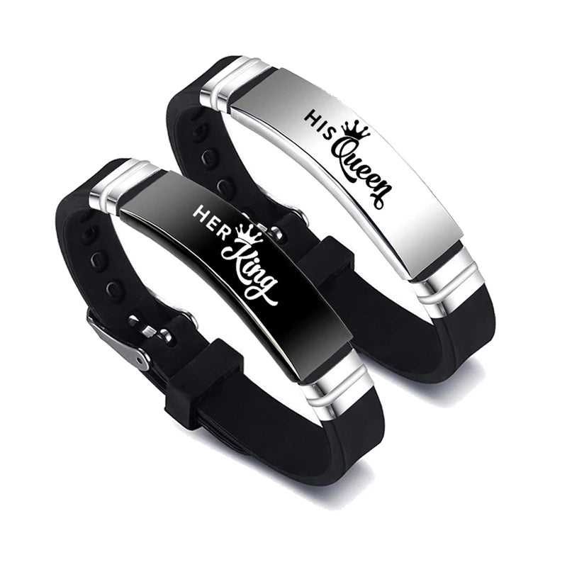 RoyalBond – His Queen & Her King Couple Bracelets