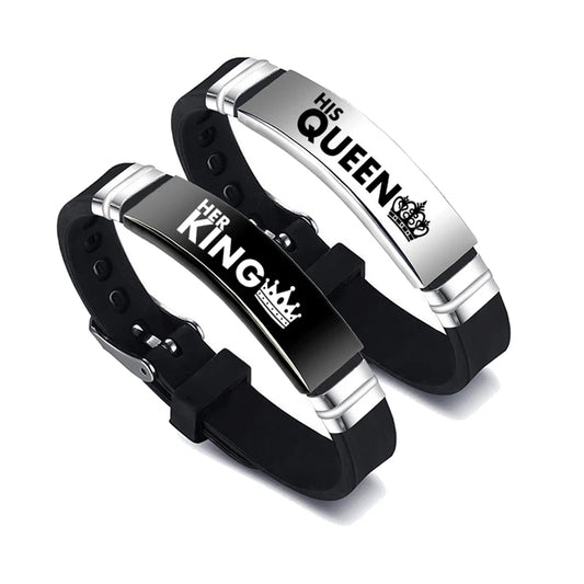 RoyalBond – His Queen & Her King Couple Bracelets