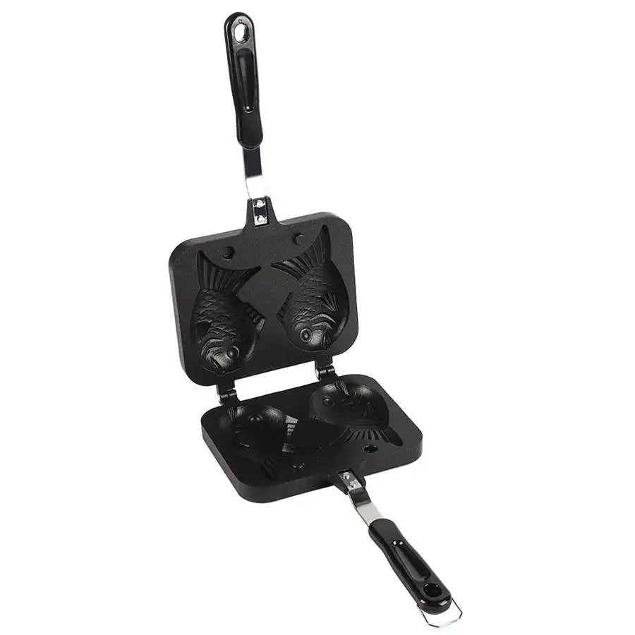 2-Sided Fish-Shaped Waffle Maker – DIY Takoyaki, Egg Cake & Bubble Waffle Mold