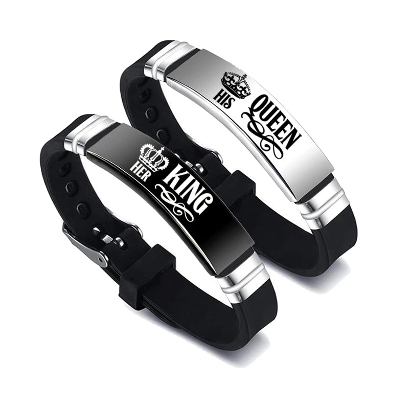RoyalBond – His Queen & Her King Couple Bracelets