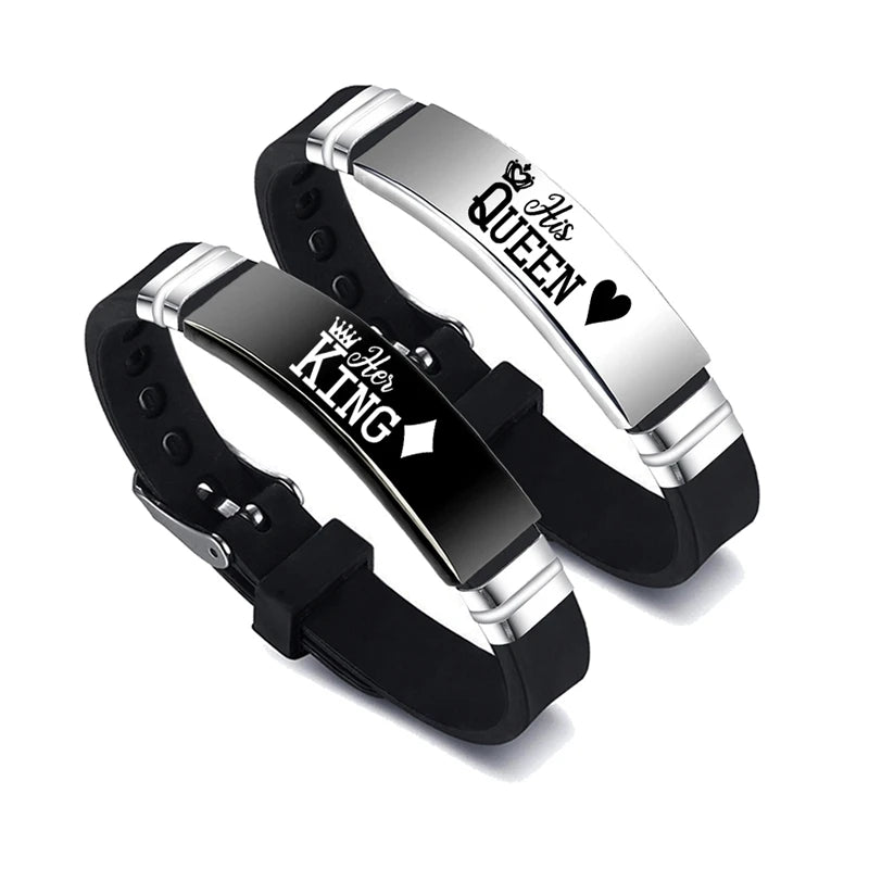 RoyalBond – His Queen & Her King Couple Bracelets
