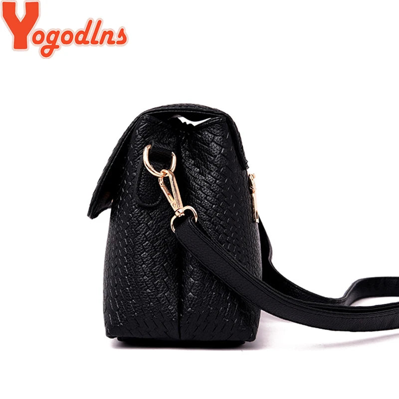 Yogodlns Soft PU Flap Crossbody Bag