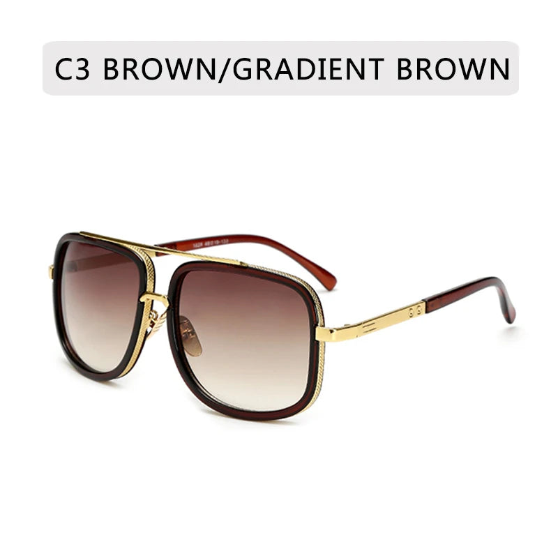RetroEdge – Vintage Square Big Frame Sunglasses