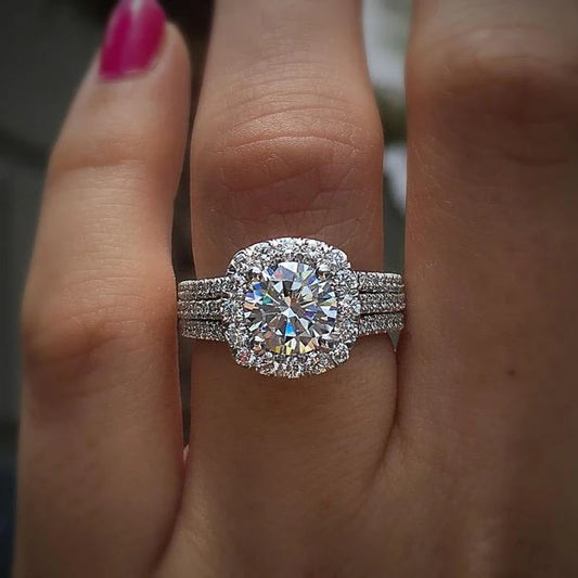 Huitan Trendy Women’s Cubic Zirconia Engagement & Wedding Rings