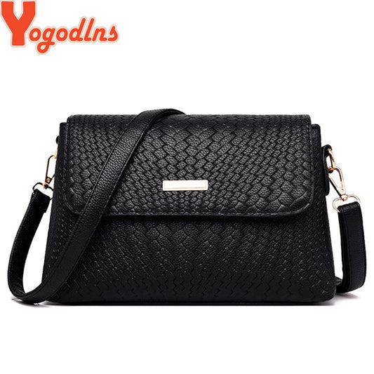 Yogodlns Soft PU Flap Crossbody Bag