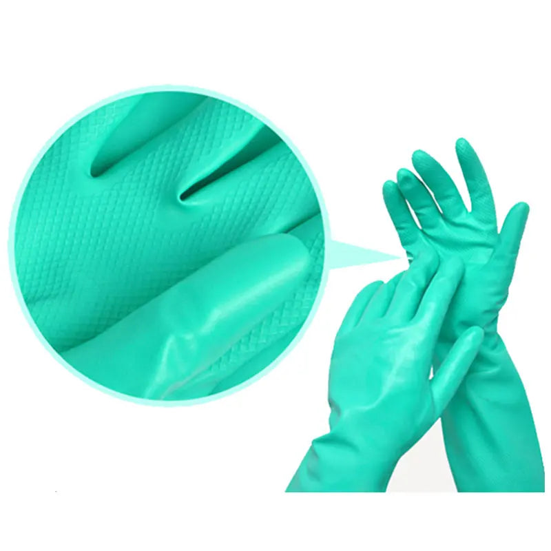 Nitrile Gloves – Waterproof Chemical-Resistant Cleaning Gloves