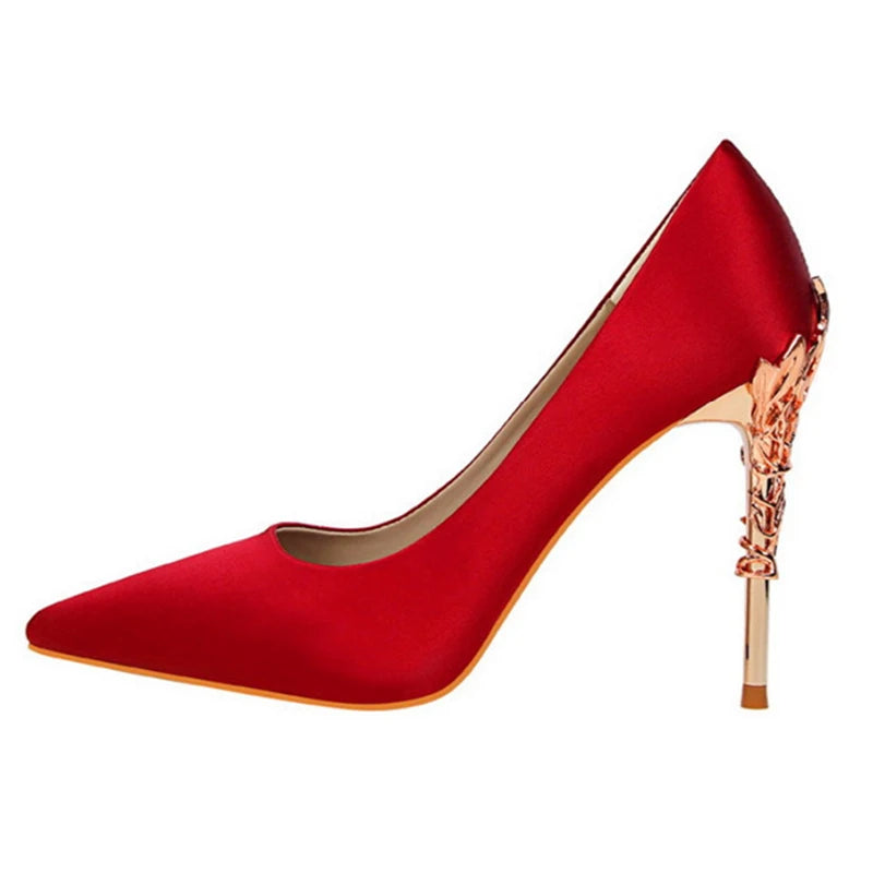 SilkSculpt – 2025 Metal Heel Pointed Pumps