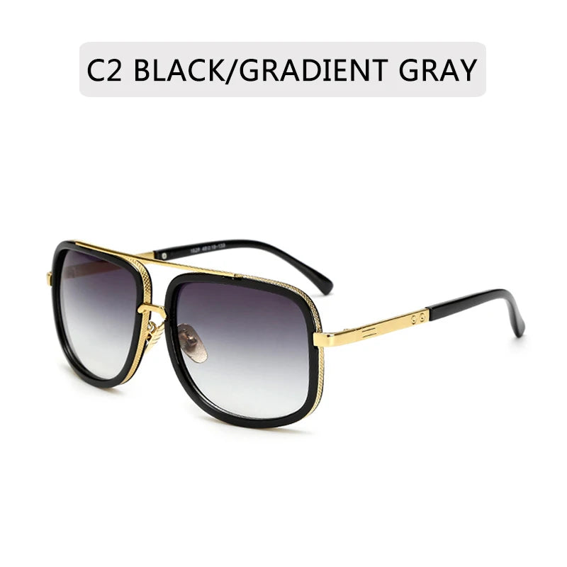 RetroEdge – Vintage Square Big Frame Sunglasses