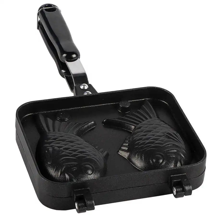 2-Sided Fish-Shaped Waffle Maker – DIY Takoyaki, Egg Cake & Bubble Waffle Mold