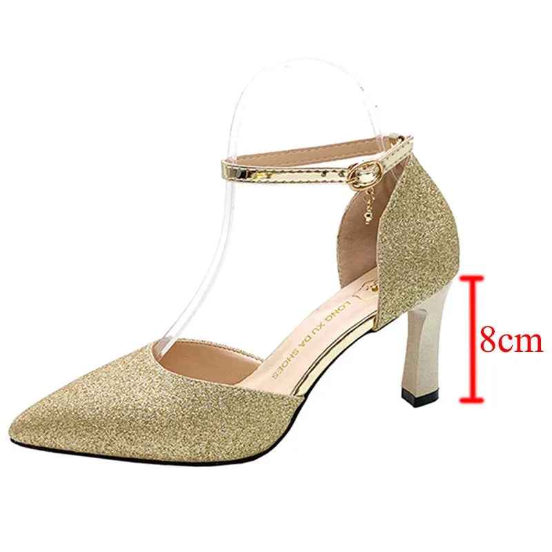 ZOKI Bling – Gold & Silver Pointed Pumps 2025