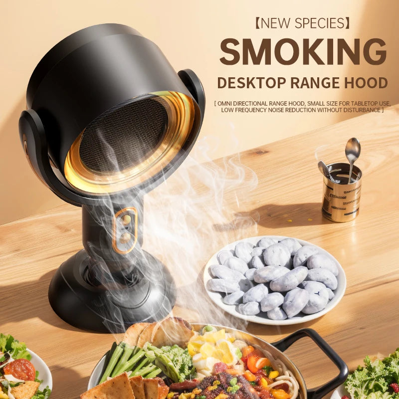 Portable Mini Desktop Range Hood – Powerful Countertop Exhaust Fan for Kitchen & Camping