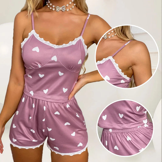DreamPetal – Lace Print Pajama Set