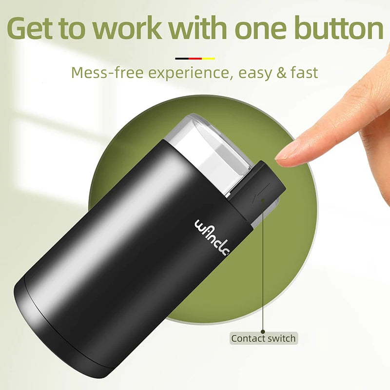 200W High-Power Coffee Grinder – Multifunction Bean Grinder for Home Use (220V/120V)