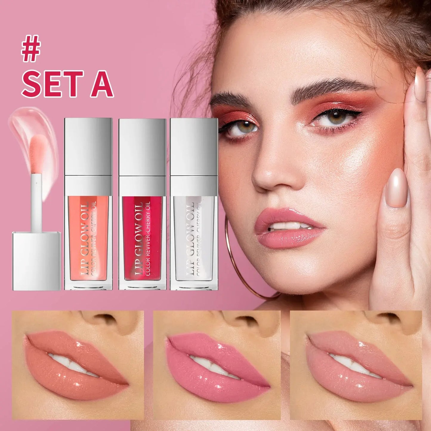 JellyGlow – Crystal Lip Oil & Plumper Set for Moisturized, Glossy Lips