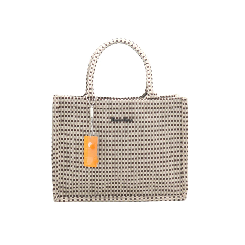 EcoPlaid – Woven Reusable Large Capacity Shoulder Bag