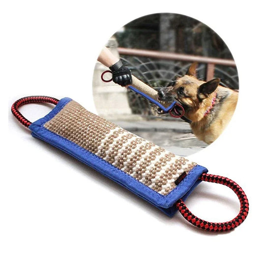 Jute Dog Chew Stick – Training Bite Pillow for Molars & Working Breeds