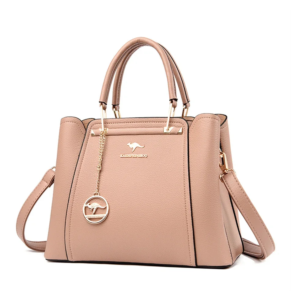 TriLuxe – 2025 3-Layer Large Capacity Leather Shoulder Bag