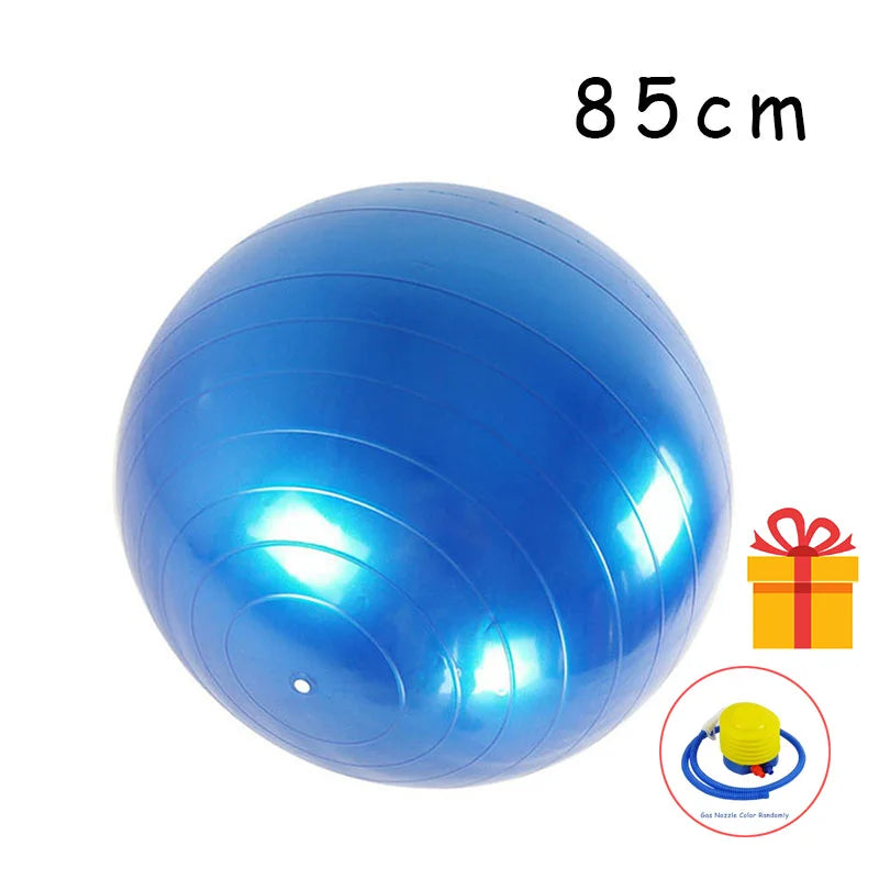 Anti-Burst Yoga Ball – PVC Balance & Exercise Ball (45–85cm)