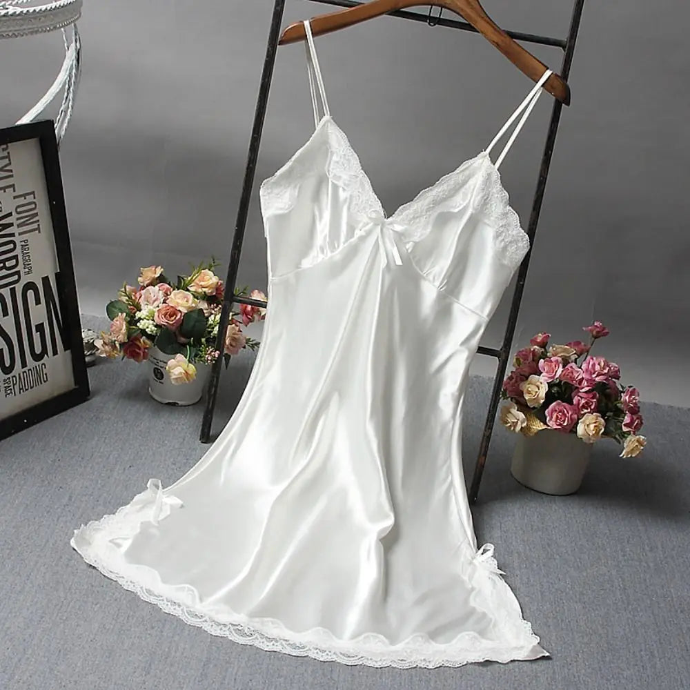 LaceWhisper – Women's Sexy Lace Patchwork Nightdress