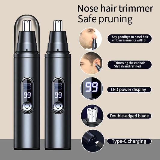 Mini Waterproof Nose & Ear Hair Trimmer – Portable, Painless Clipper for Men & Women
