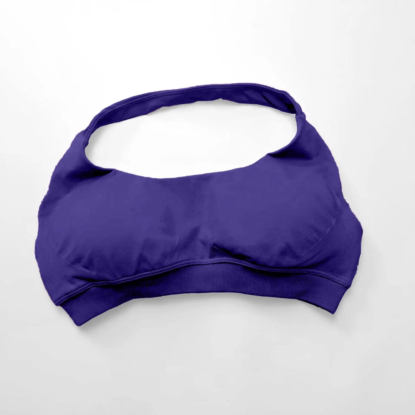 NCLAGEN Impact High-Support Seamless Sports Bra – Push-Up Halter Top with Open Back